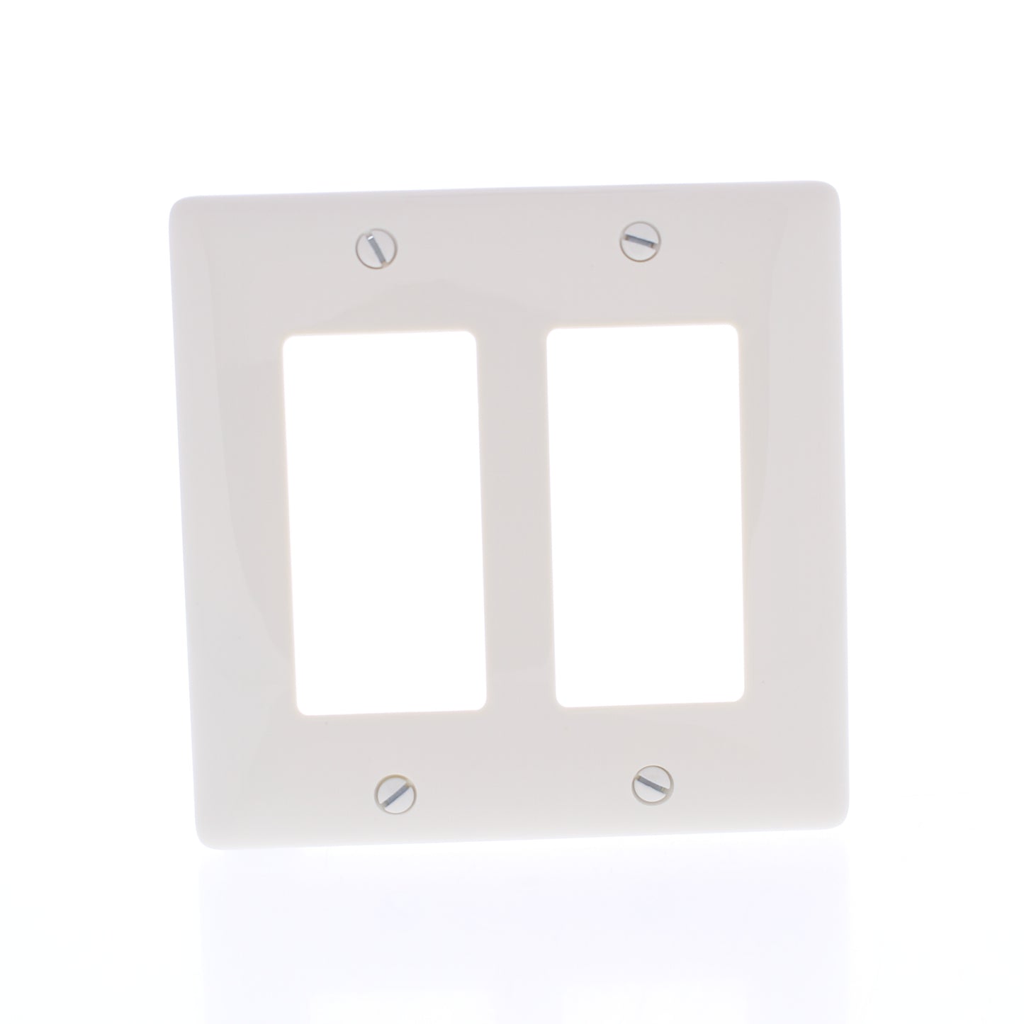 Hubbell NP262OW Office White 2-Gang Decorator Unbreakable Nylon Wallplate Cover