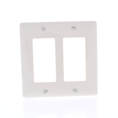 Hubbell NP262OW Office White 2-Gang Decorator Unbreakable Nylon Wallplate Cover