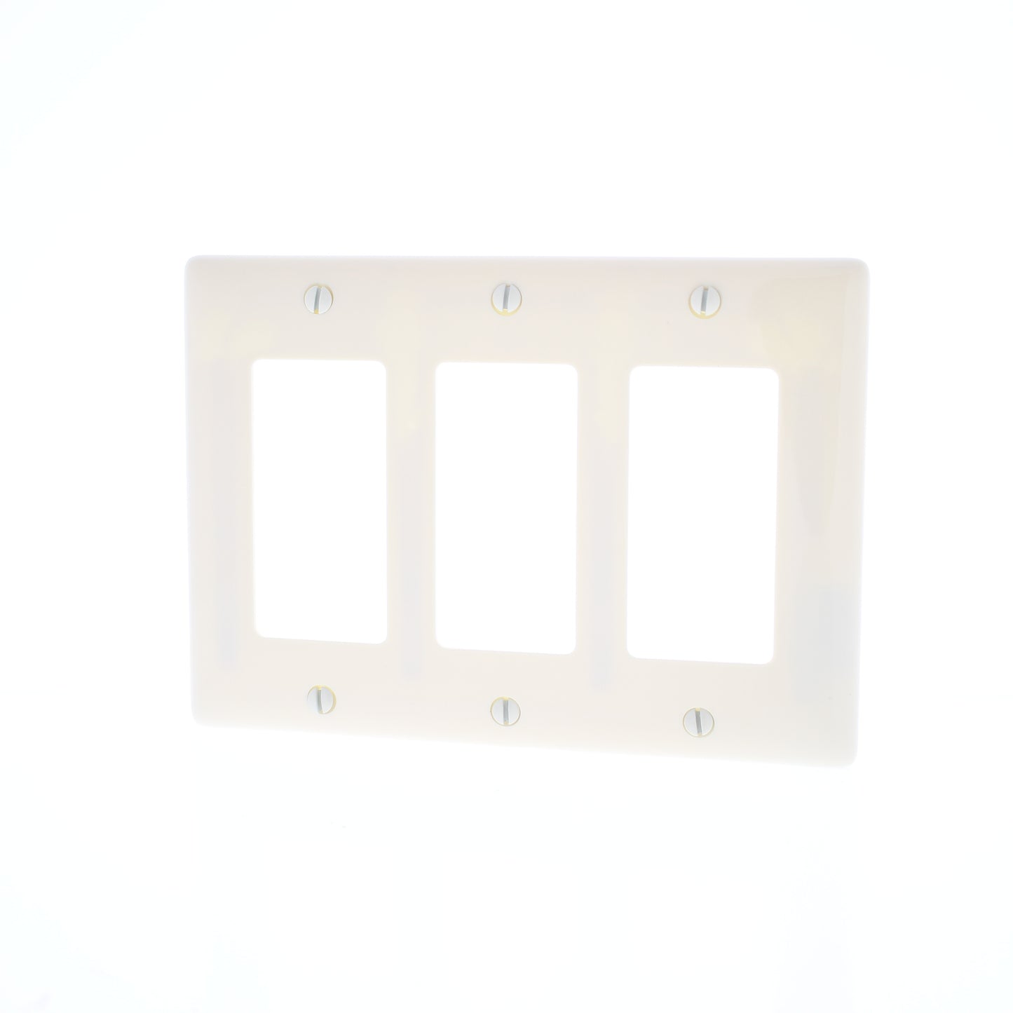 Hubbell NP263AL Almond 3-Gang Decorator Unbreakable Nylon Wallplate Cover 10pcs