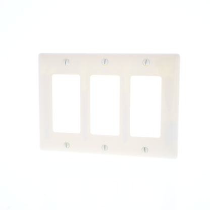 Hubbell NP263AL Almond 3-Gang Decorator GFI Unbreakable Standard Wallplate Cover
