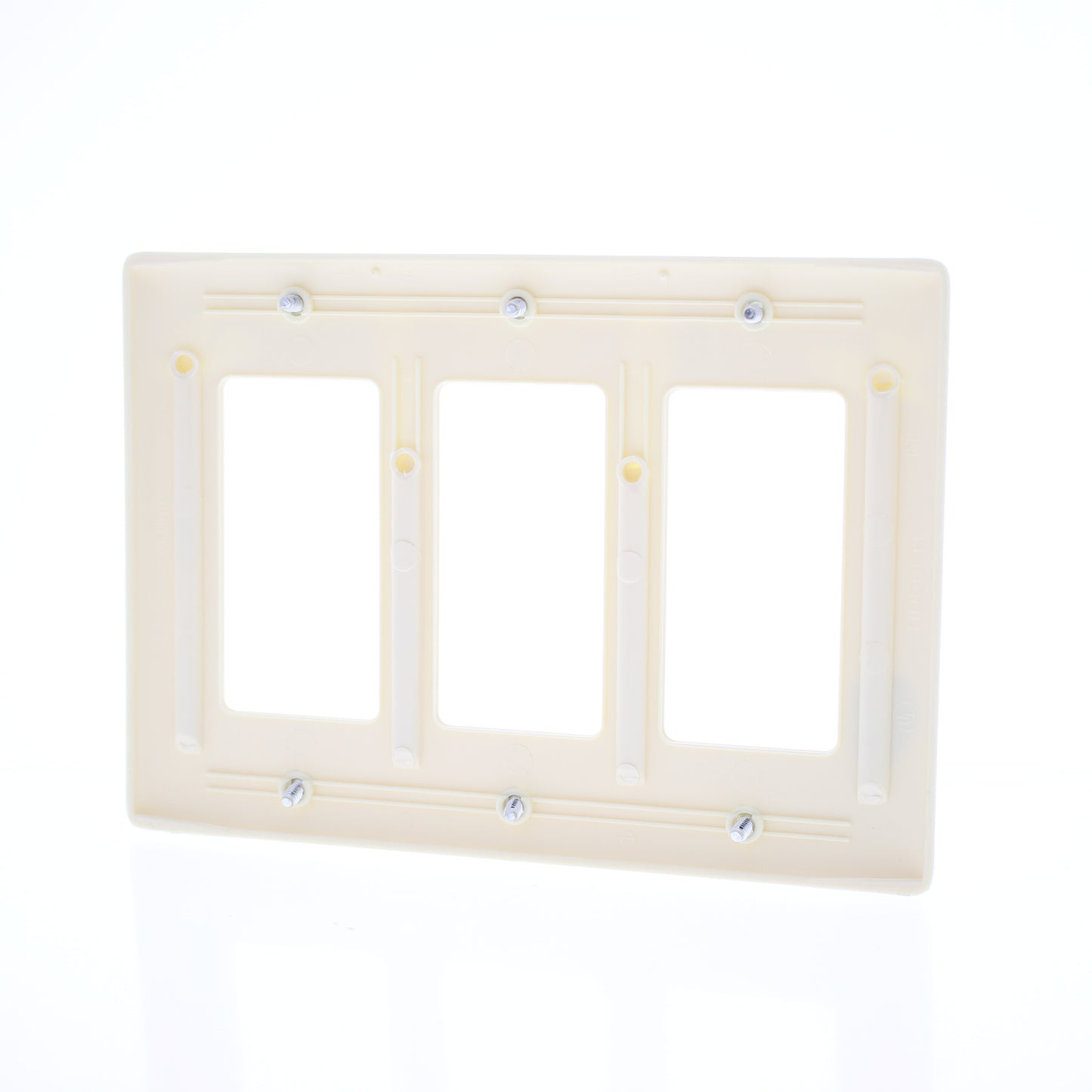 Hubbell NP263AL Almond 3-Gang Decorator GFI Unbreakable Standard Wallplate Cover