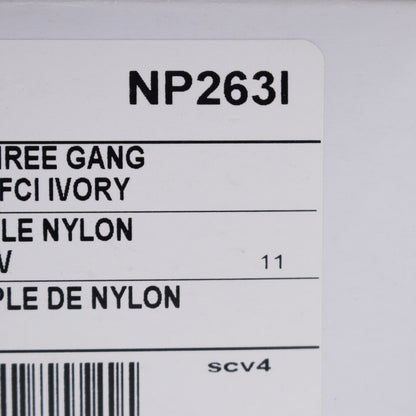 Hubbell NP263I Ivory 3-Gang Decorator Unbreakable Nylon Wallplate Cover 10pcs