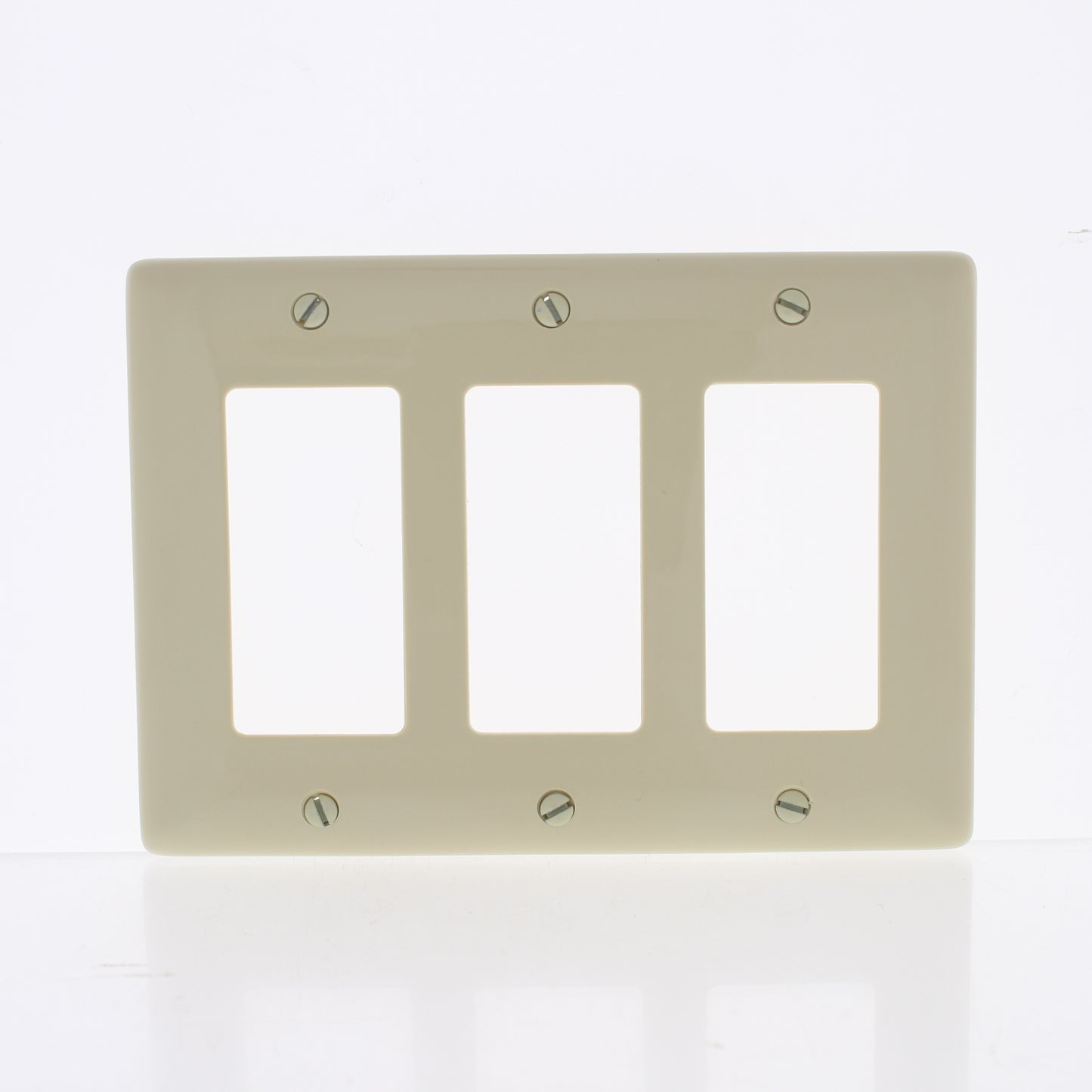 Hubbell NP263I Ivory 3-Gang Decorator Unbreakable Nylon Wallplate Cover 10pcs