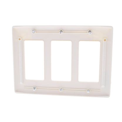 Hubbell NP263OW Office White 3-Gang Decorator Unbreakable Wallplate Cover 10pcs