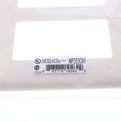 Hubbell NP263OW Office White 3-Gang Decorator Unbreakable Nylon Wallplate Cover