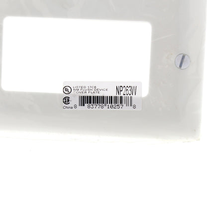 Hubbell NP263W White 3-Gang Unbreakable Decorator Rocker Switch Wallplate Cover