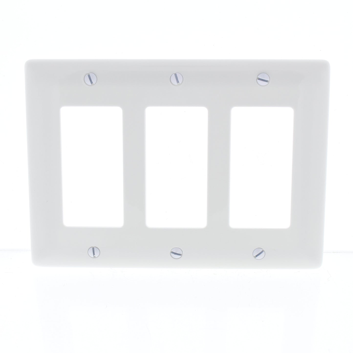 Hubbell NP263W White 3-Gang Unbreakable Decorator Rocker Switch Wallplate Cover