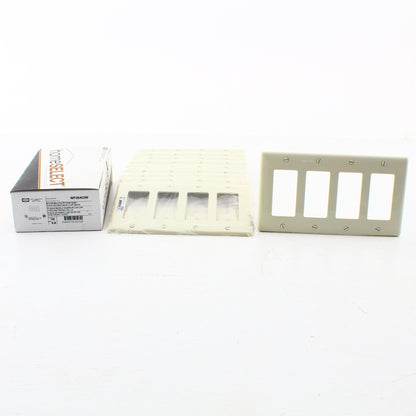 Hubbell NP264OW Office White 4-Gang Decorator Unbreakable Wallplate Cover 10pcs