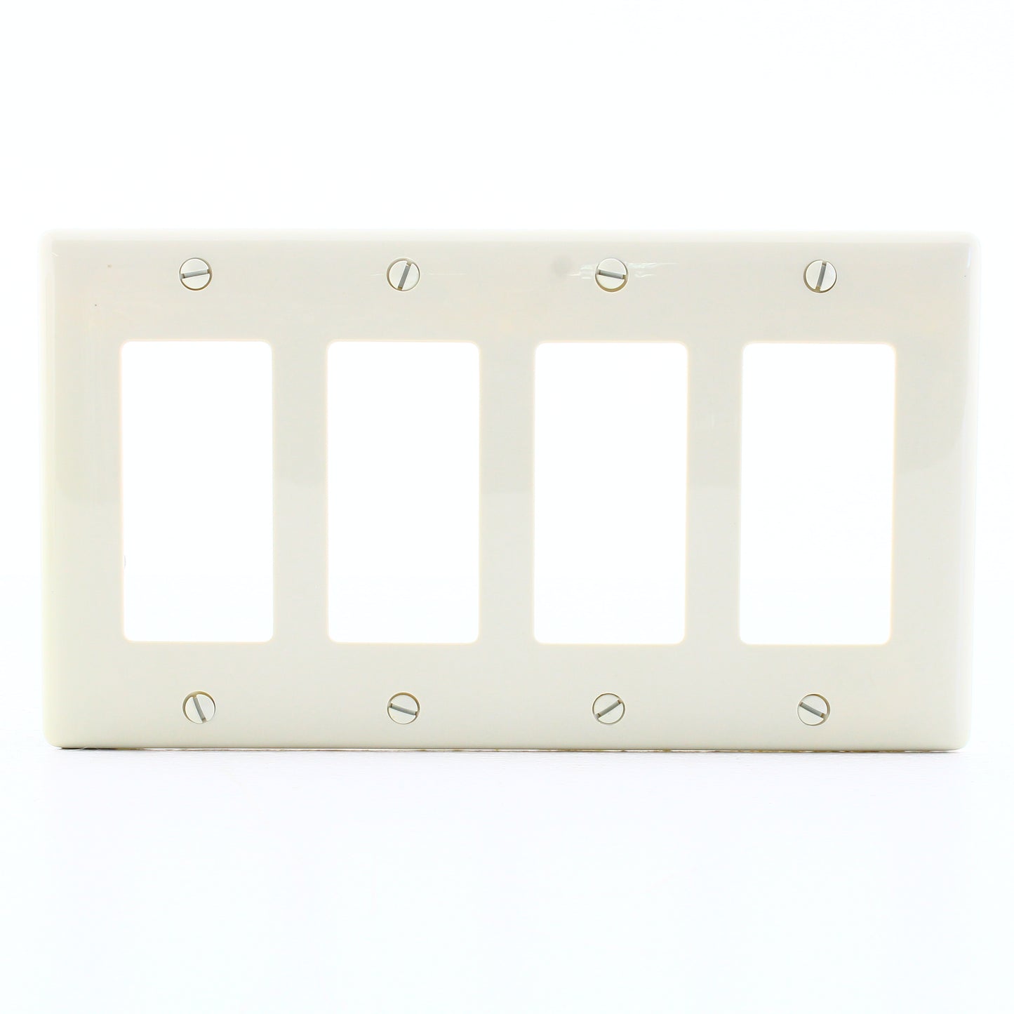 Hubbell NP264OW Office White 4-Gang Decorator Unbreakable Wallplate Cover 10pcs