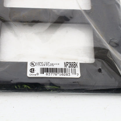 Hubbell Black 6-Gang Decorator Rocker Switchplate Unbreakable Wallplate NP266BK
