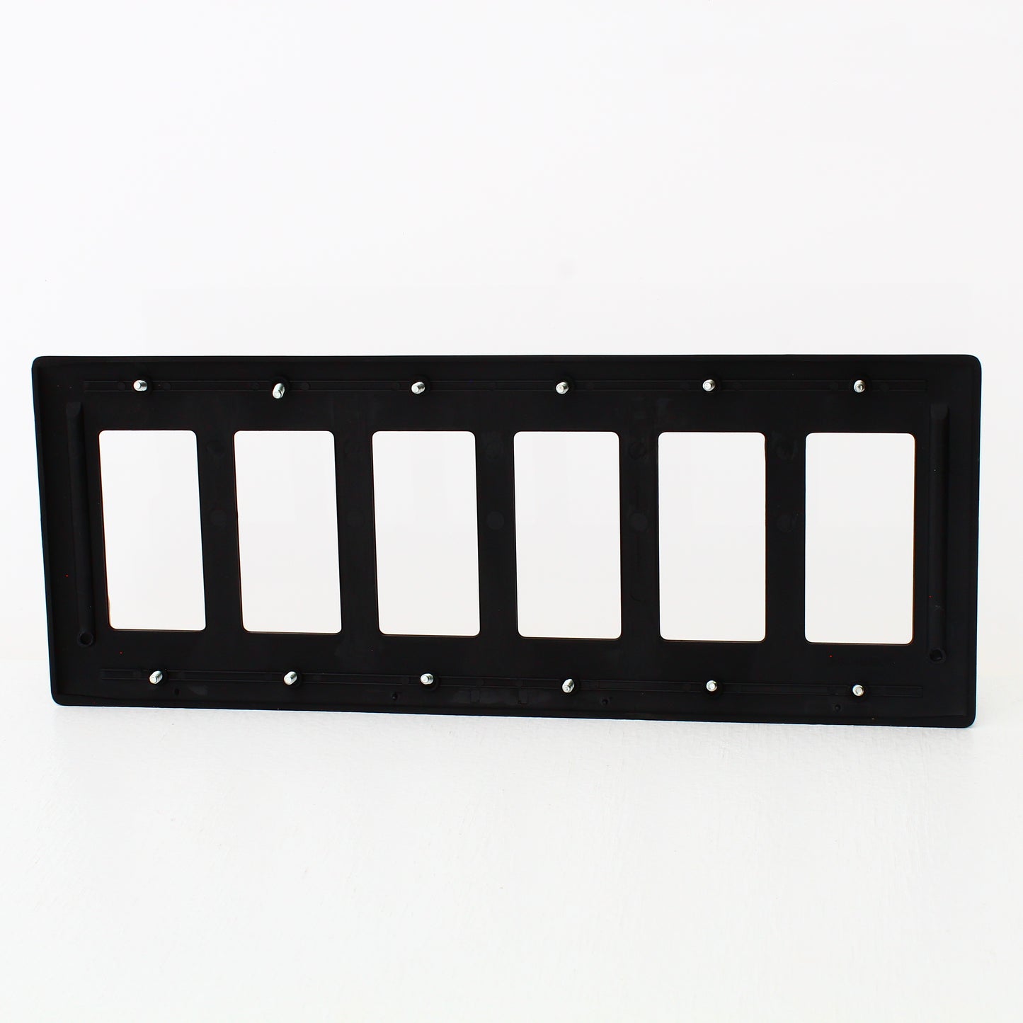 Hubbell Black 6-Gang Decorator Rocker Switchplate Unbreakable Wallplate NP266BK