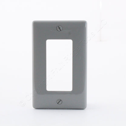 Hubbell NP26GY Gray 1-Gang Decorator GFCI Unbreakable Nylon Wallplate Cover 4pcs