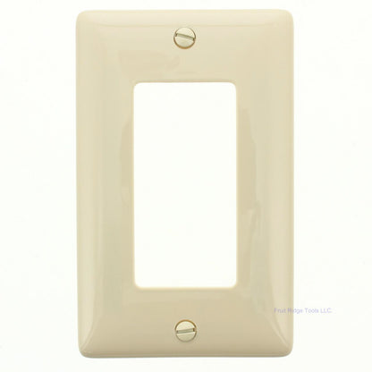 Hubbell NP26I Ivory 1-Gang Decorator Unbreakable Nylon Standard Wallplate Cover