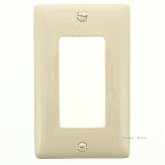 Hubbell NP26I Ivory 1-Gang Decorator Unbreakable Nylon Standard Wallplate Cover