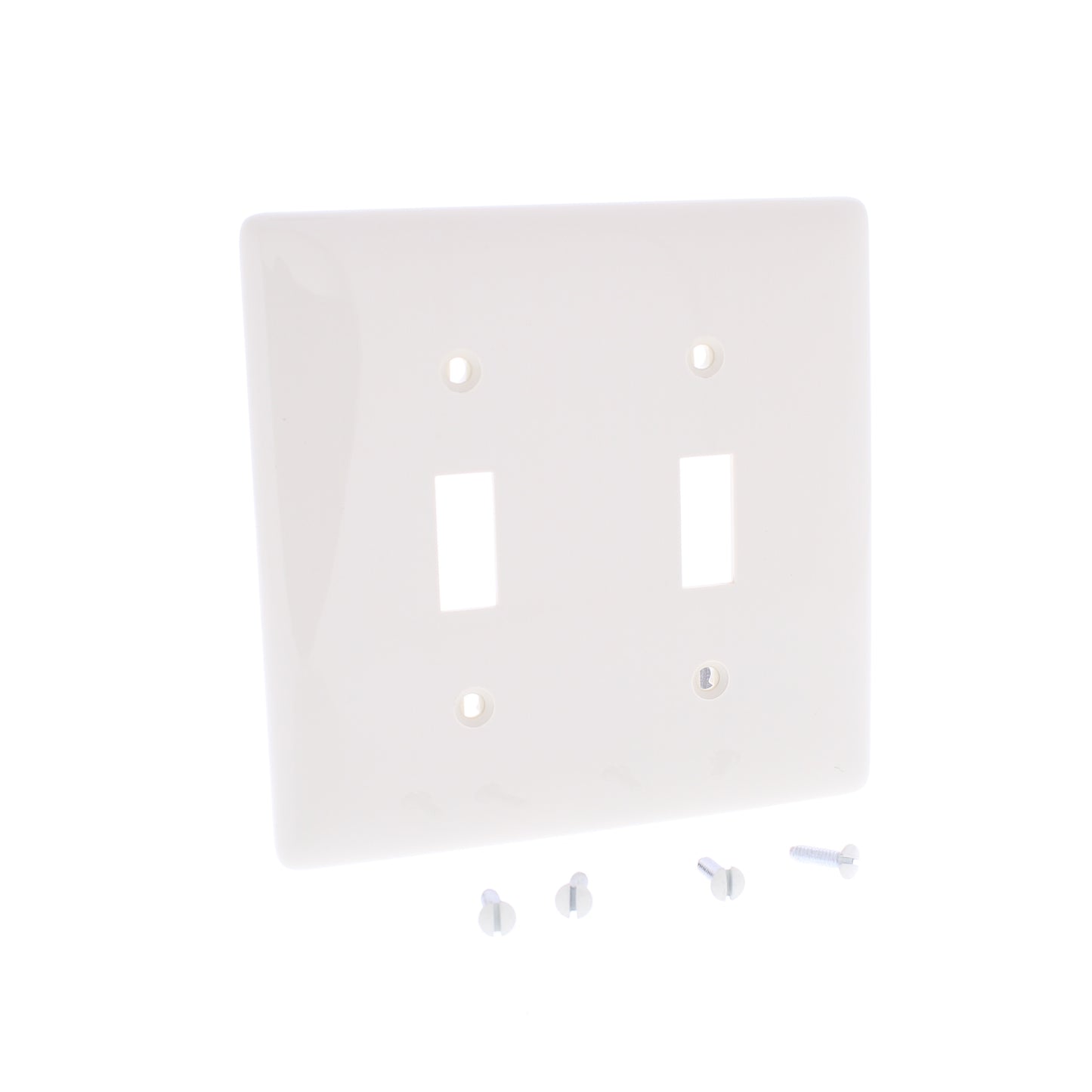 Hubbell NP2OW Office White 2-Gang Toggle Unbreakable Nylon Wallplate Cover 25pcs