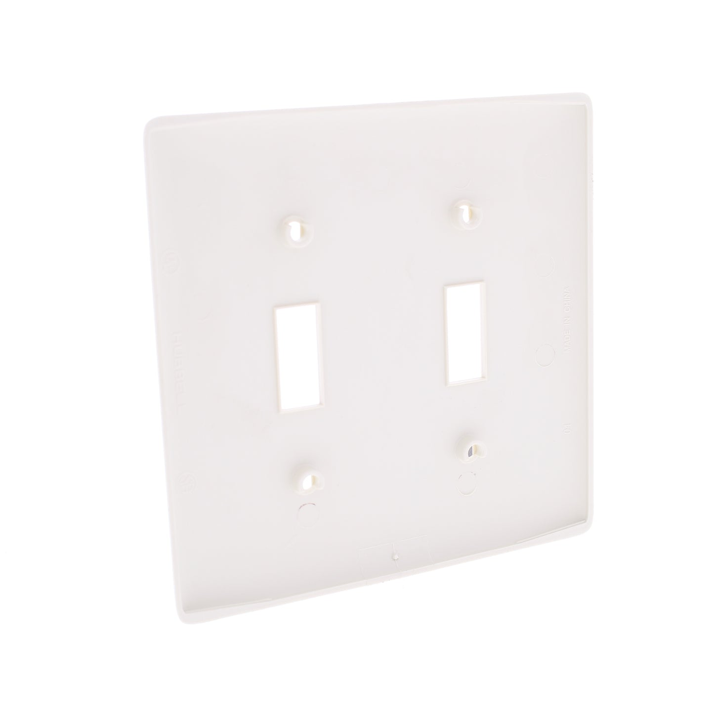 Hubbell NP2OW Office White 2-Gang Toggle Unbreakable Nylon Wallplate Cover 25pcs