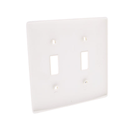 Hubbell NP2OW Office White 2-Gang Toggle Unbreakable Nylon Wallplate Cover 25pcs