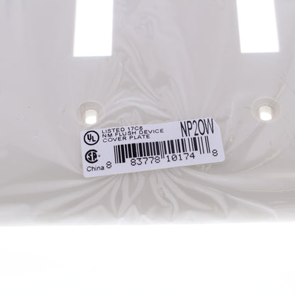 Hubbell NP2OW Office White 2-Gang Toggle Unbreakable Standard Wallplate Cover