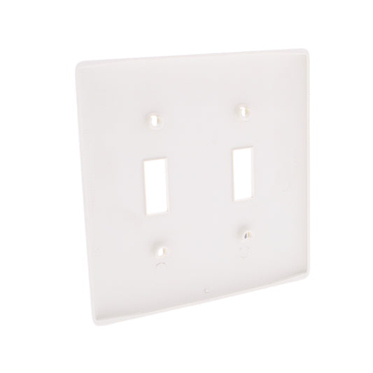 Hubbell NP2OW Office White 2-Gang Toggle Unbreakable Standard Wallplate Cover