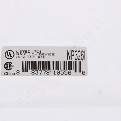 Hubbell NP326I Ivory 4-Gang Unbreakable Decorator GFCI Toggle Switch Wallplate