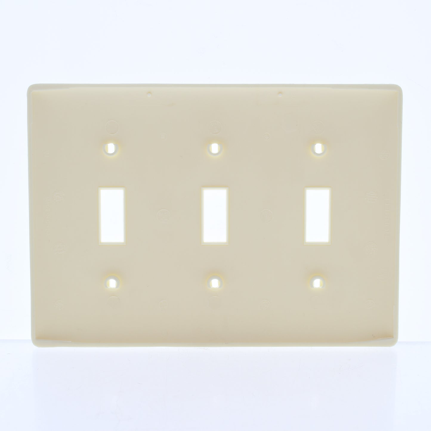 Hubbell NP3AL Almond 3-Gang Toggle Unbreakable Standard Wallplate Cover 10pcs