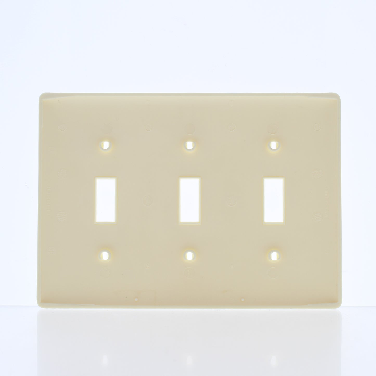 Hubbell NP3AL Almond 3-Gang Toggle Unbreakable Nylon Standard Wallplate Cover