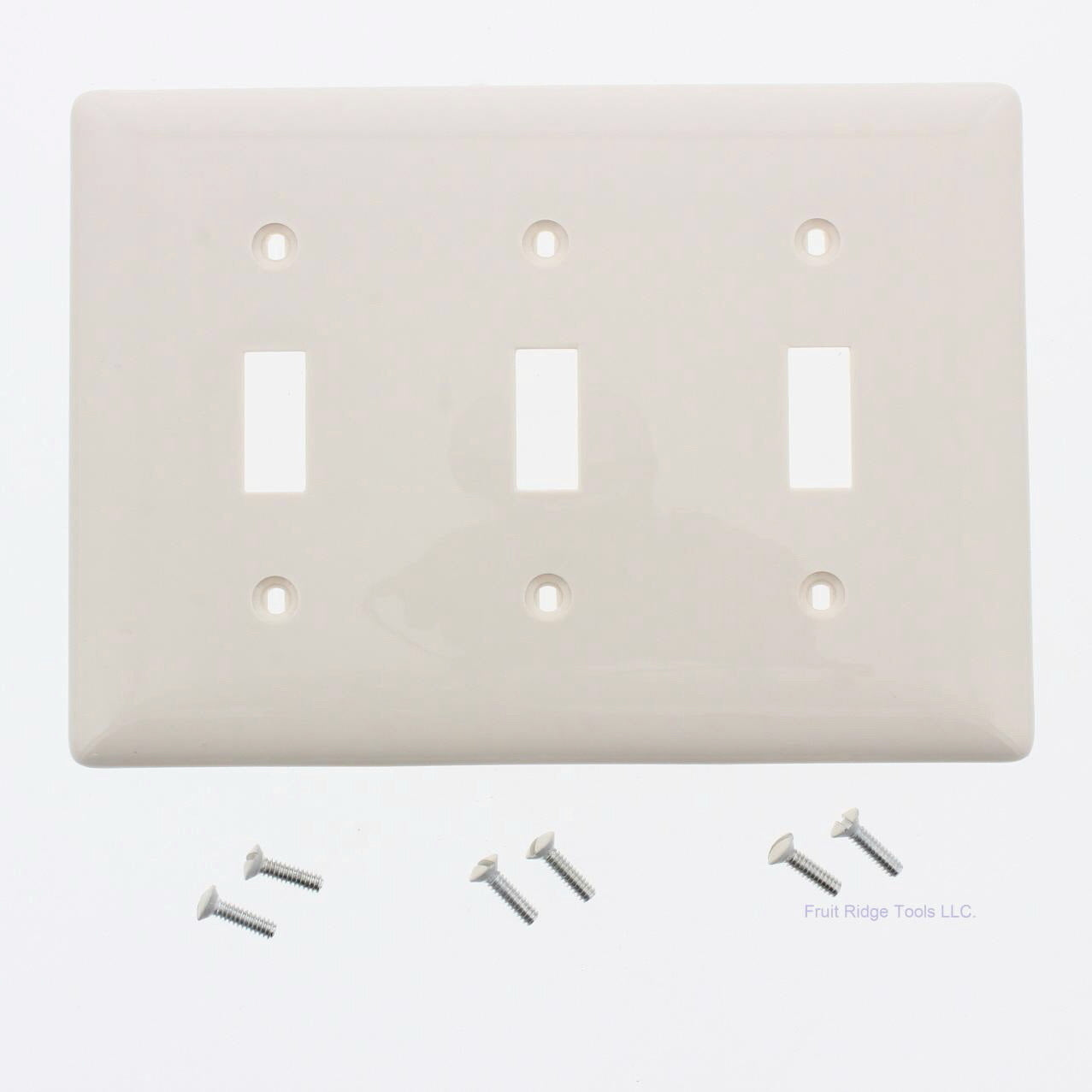 Hubbell NP3LA Light Almond 3-Gang Toggle Unbreakable Standard Wallplate Cover