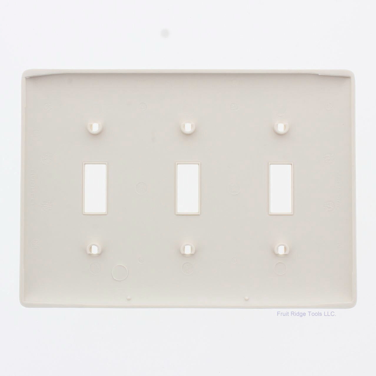 Hubbell NP3LA Light Almond 3-Gang Toggle Unbreakable Standard Wallplate Cover