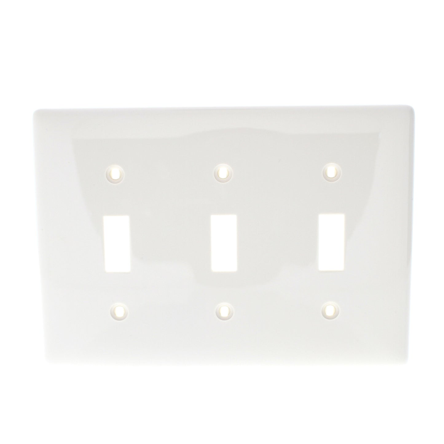 Hubbell NP3OW Office White 3-Gang Toggle Unbreakable Standard Wallplate Cover