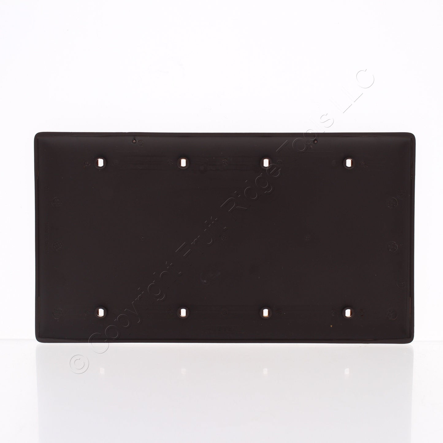 Hubbell NP43 Brown 4-Gang Blank Unbreakable Nylon Wallplate Cover Box Mount