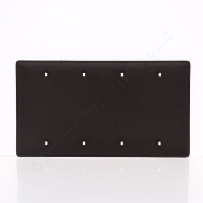 Hubbell NP43 Brown 4-Gang Blank Unbreakable Nylon Wallplate Cover Box Mount