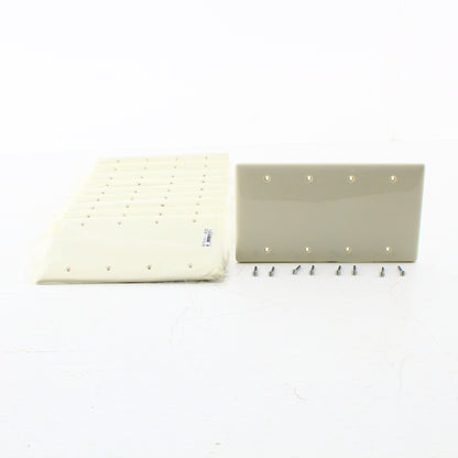 Hubbell NP43OW Office White 4-Gang Blank Box Mount Nylon Covers Wallplate 10pcs