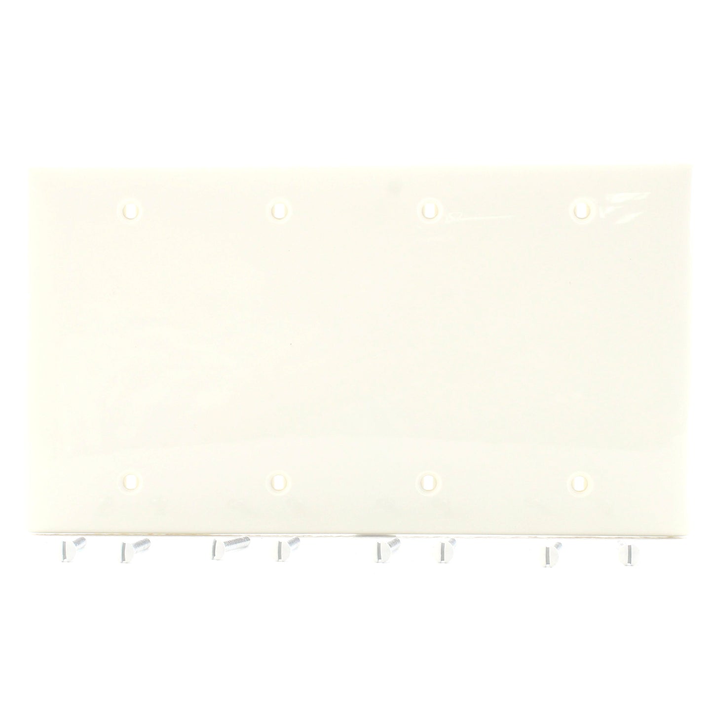 Hubbell NP43OW Office White 4-Gang Blank Box Mount Nylon Covers Wallplate 10pcs