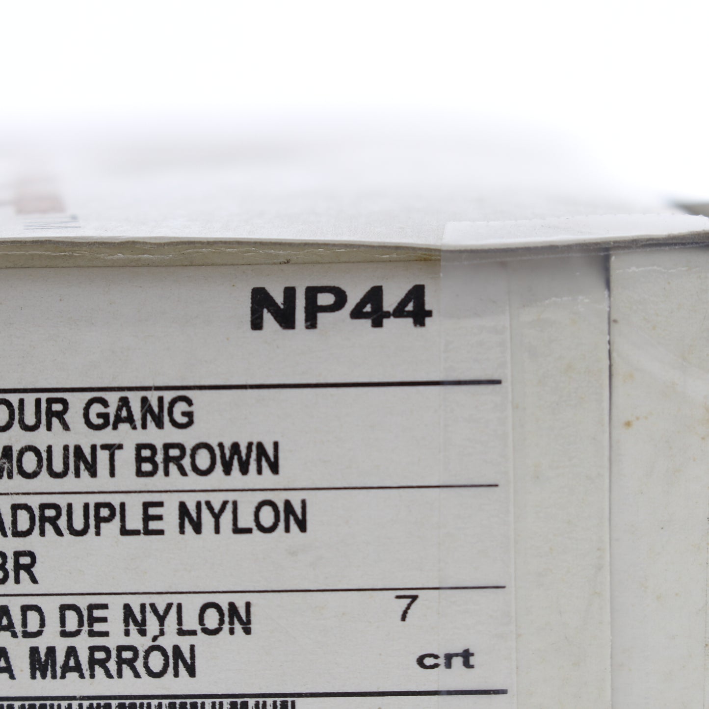 Hubbell NP44 Brown 4-Gang Blank Nylon Wallplate Strap Mount Covers 10-Pack