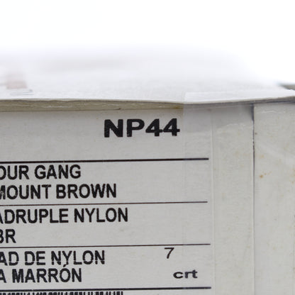 Hubbell NP44 Brown 4-Gang Blank Nylon Wallplate Strap Mount Covers 10-Pack