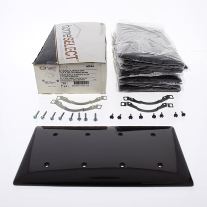 Hubbell NP44 Brown 4-Gang Blank Nylon Wallplate Strap Mount Covers 10-Pack