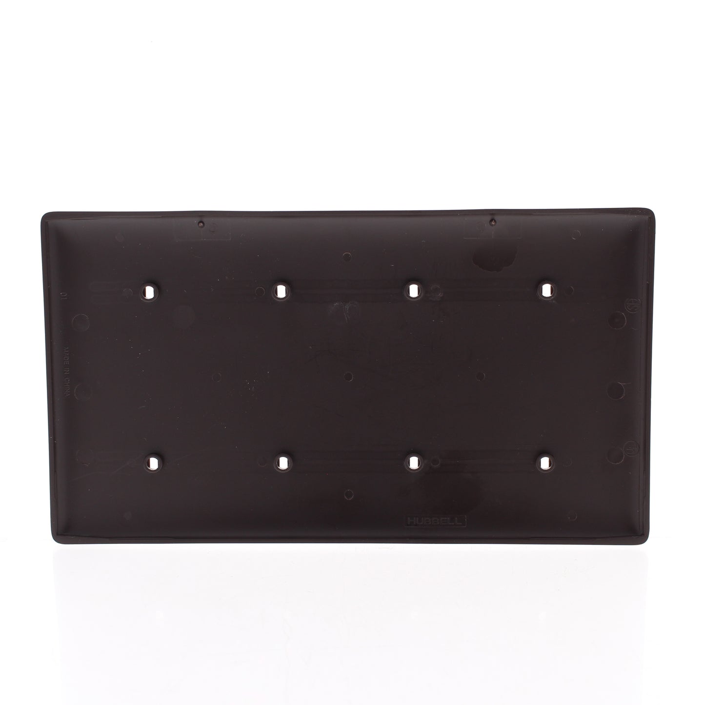 Hubbell NP44 Brown 4-Gang Blank Nylon Wallplate Strap Mount Covers 10-Pack
