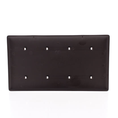 Hubbell NP44 Brown 4-Gang Blank Nylon Wallplate Strap Mount Covers 10-Pack