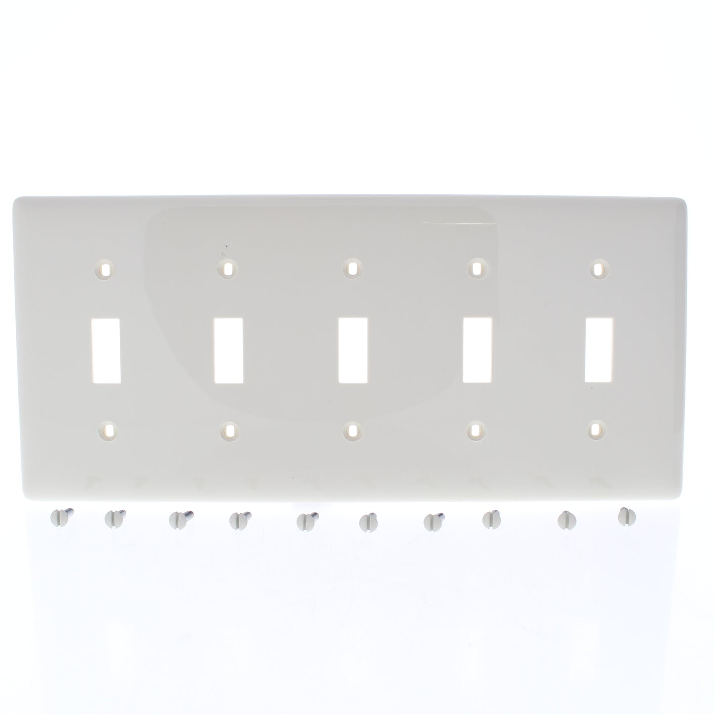 Hubbell NP5LA Light Almond Unbreakable 5-Gang Switch Cover Nylon Wallplate 10pcs