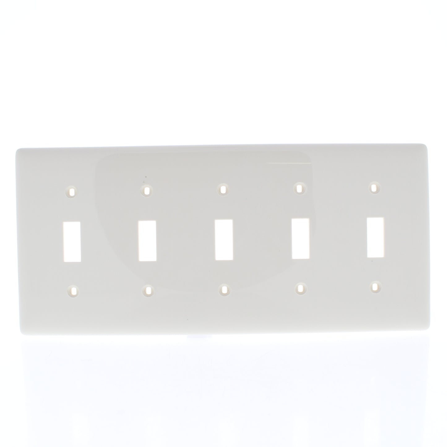 Hubbell NP5LA Light Almond Unbreakable 5-Gang Switch Cover Nylon Wallplate 10pcs