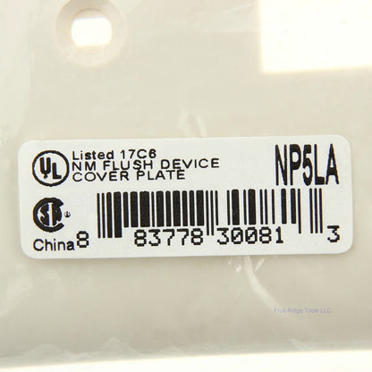 Hubbell NP5LA Light Almond 5-Gang Toggle Unbreakable Standard Wallplate Cover