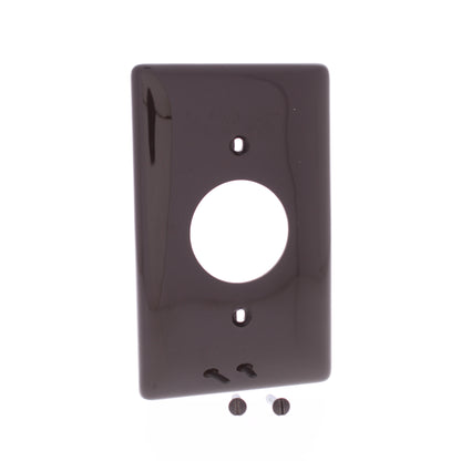 Hubbell NP7 Brown 1-Gang 1.406in. Outlet Unbreakable Nylon Wallplate Cover 25pcs