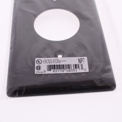 Hubbell NP7 Brown 1-Gang 1.406in. Outlet Unbreakable Standard Wallplate Cover