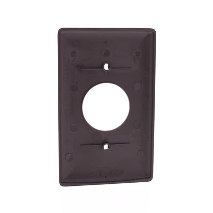 Hubbell NP7 Brown 1-Gang 1.406in. Outlet Unbreakable Standard Wallplate Cover