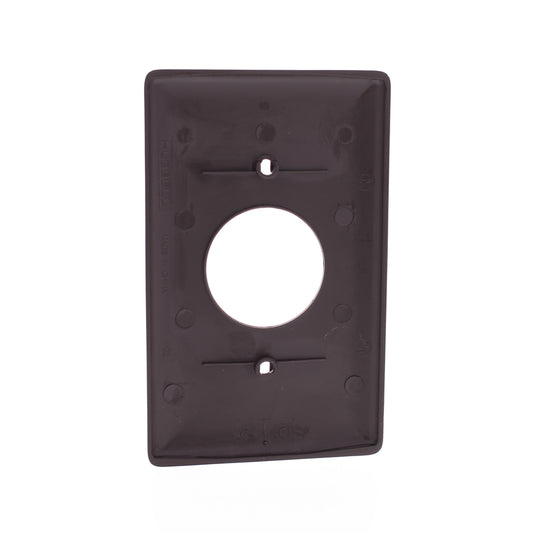 Hubbell NP7 Brown 1-Gang 1.406in. Outlet Unbreakable Standard Wallplate Cover