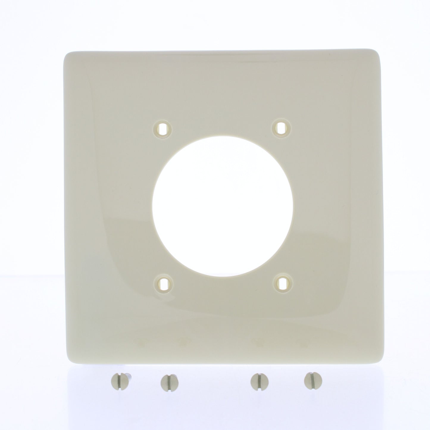 Hubbell NP703I Ivory 2-Gang 2.16" Outlet Dryer Range Receptacle Nylon Wallplate