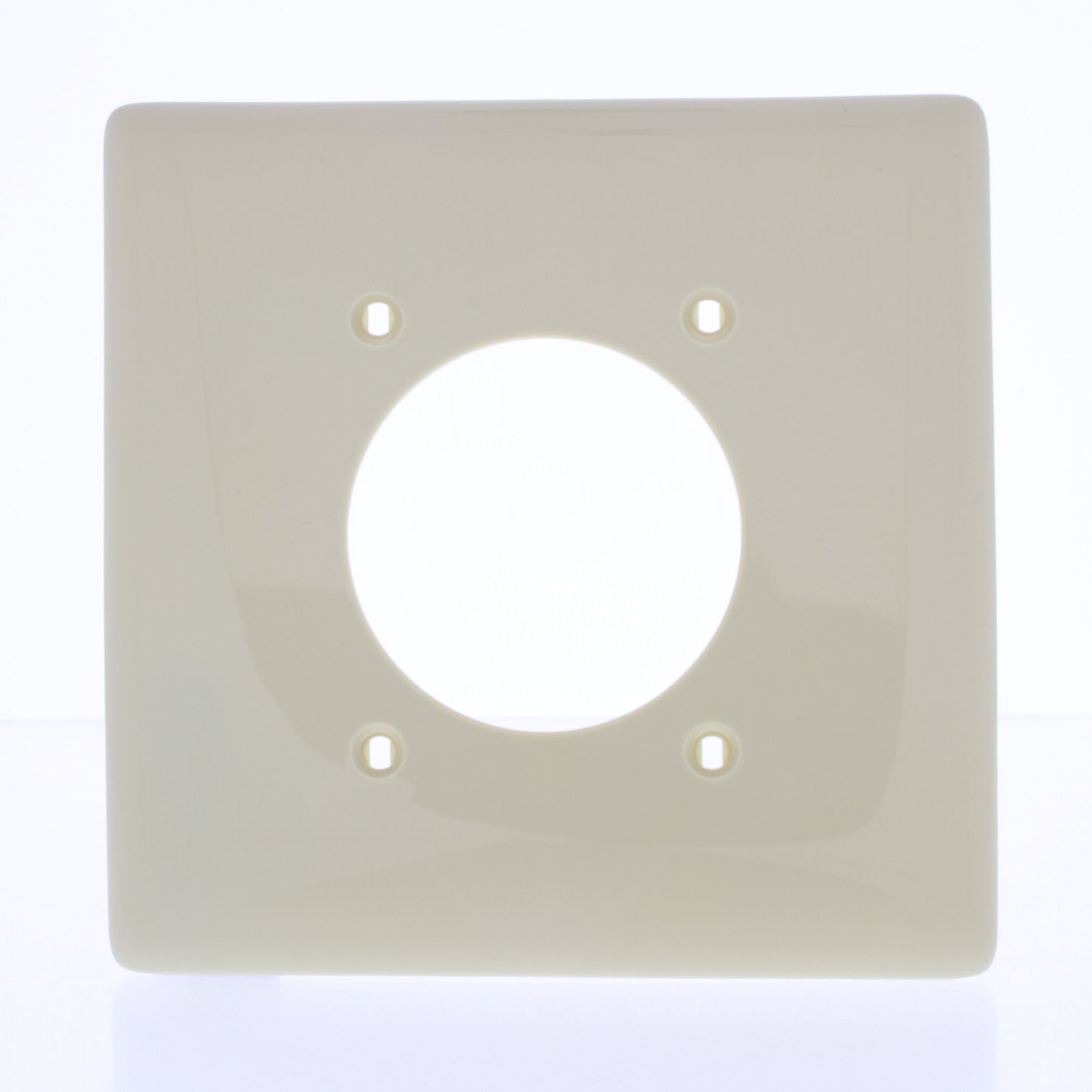 Hubbell NP703I Ivory 2-Gang 2.16" Outlet Dryer Range Receptacle Nylon Wallplate