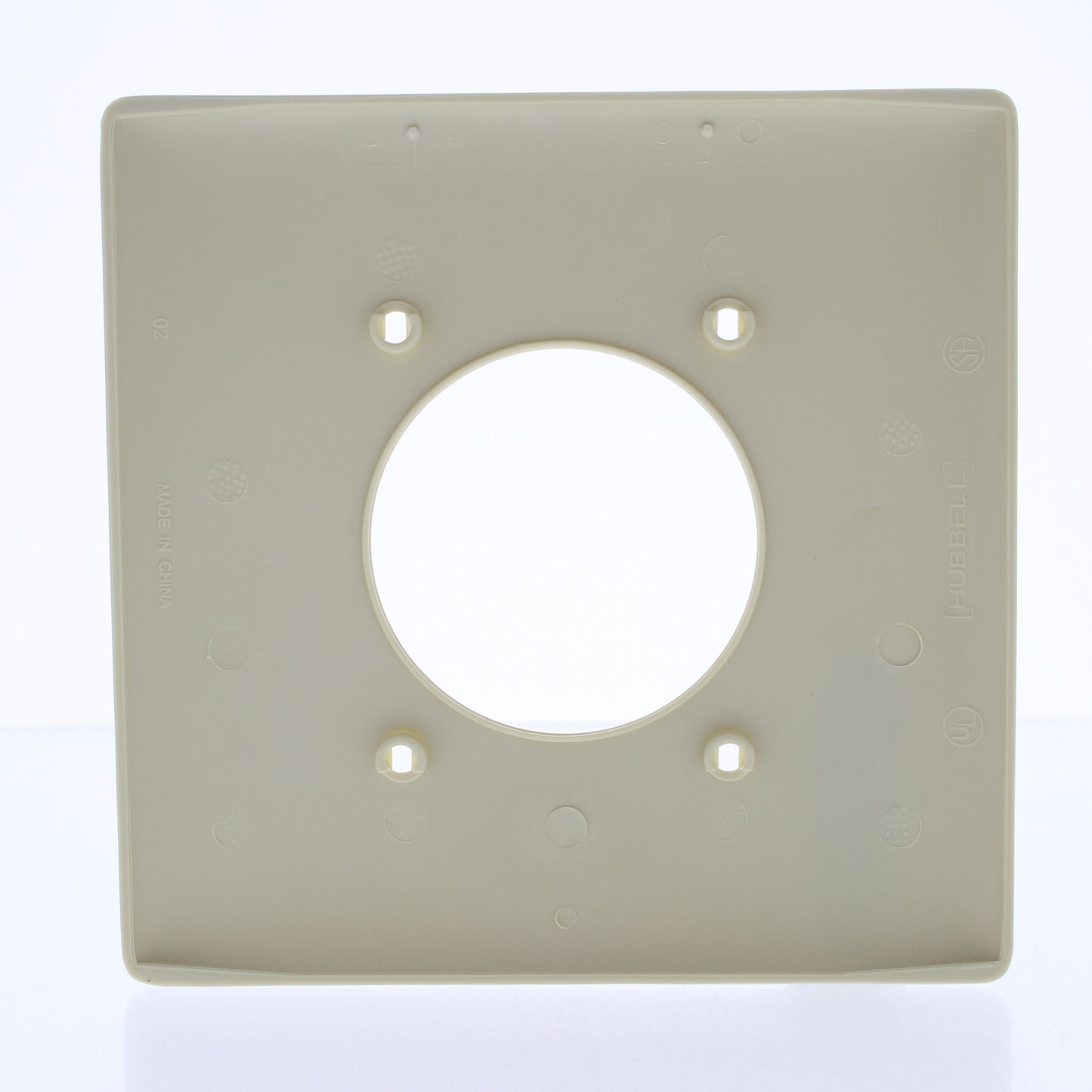 Hubbell NP703I Ivory 2-Gang 2.16" Outlet Dryer Range Receptacle Nylon Wallplate