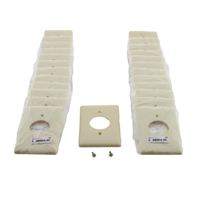 Hubbell NP7I Ivory 1-Gang 1.406" Outlet Unbreakable Nylon Wallplate Cover 25pcs