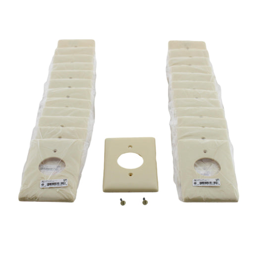 Hubbell NP7I Ivory 1-Gang 1.406" Outlet Unbreakable Nylon Wallplate Cover 25pcs